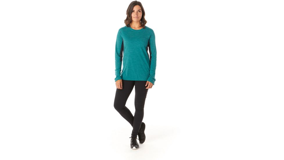 Smartwool Merino Sport 250 Long Sleeve Crew - Womens, Peacock Heather, Medium, SW019250B78-M