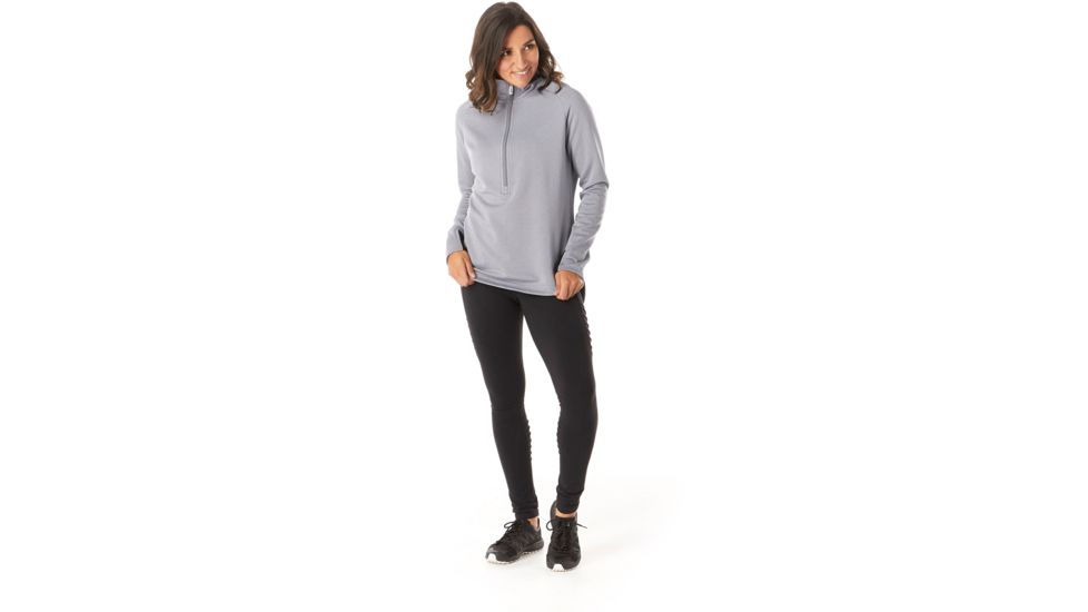 Smartwool Merino Sport Fleece 1/2 Zip Pullover - Womens, Light Gray Heather, Extra Small, SW019256545-XS