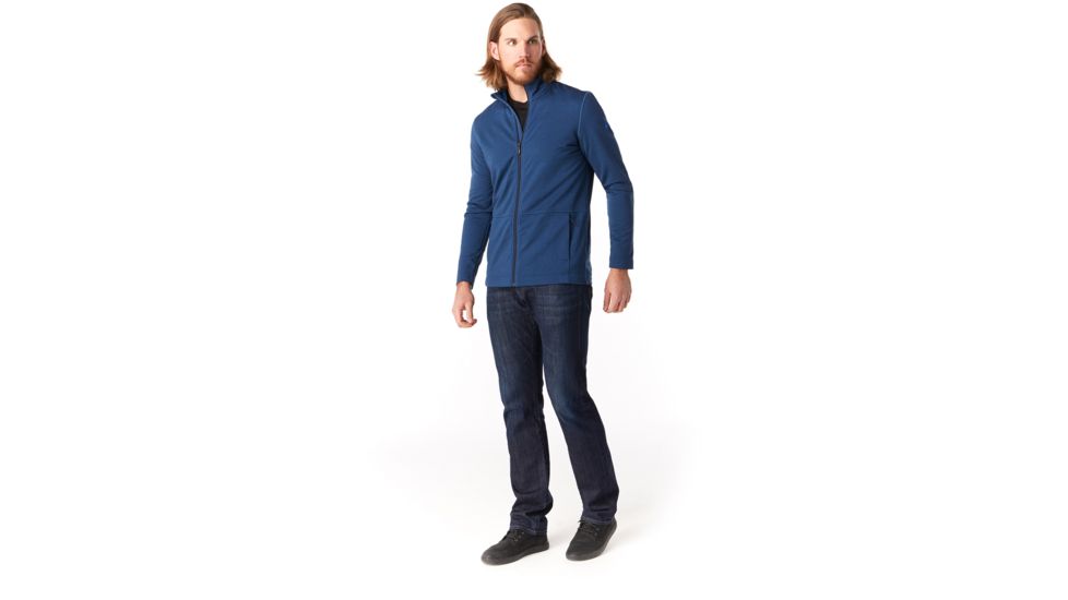 Smartwool Merino Sport Fleece Full Zip Jacket - Mens, Alpine Blue Heather, Small, SW019044B26-S