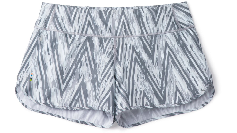 Smartwool Merino Sport Lined Short - Womens, Barely Blue Zig Zag Print, Large, SW016142D81-L
