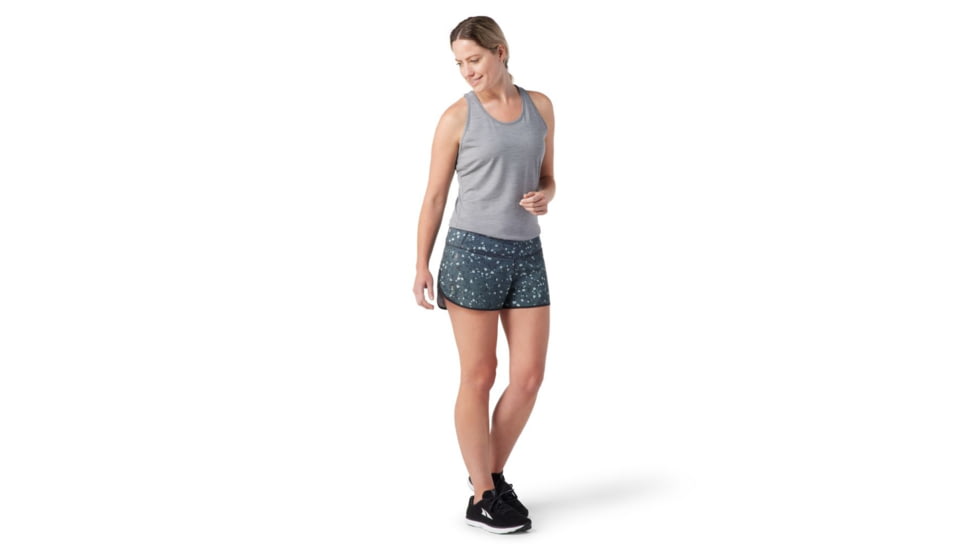 Smartwool Merino Sport Lined Short - Womens, Black Composite Print, Large, SW016604J43L