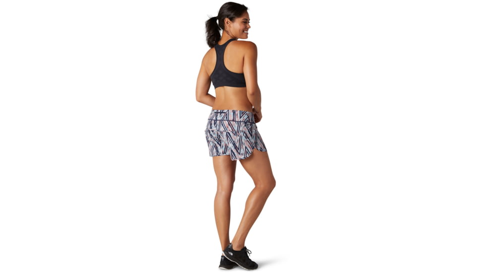 Smartwool Merino Sport Lined Short - Womens, Canyon Rose Zig Zag Print, Medium, SW016142D79-M