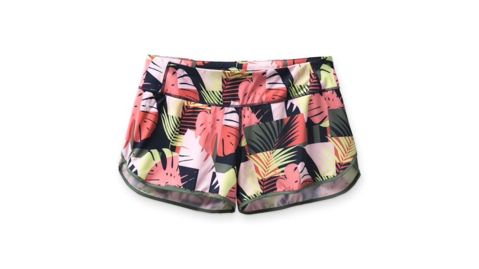 Smartwool Merino Sport Lined Short - Womens, Sunset Coral Palm Print, Medium, SW016142F86M
