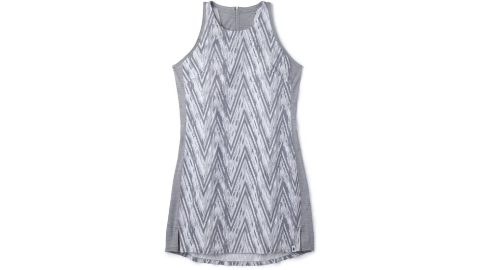 Smartwool Merino Sport Tank Dress - Womens, Barely Blue Zig Zag Print, Extra Small, SW016251D81-XS