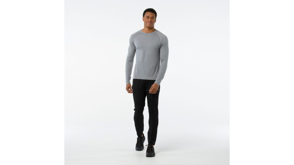 Smartwool Merino150 Base Layer Pattern Long Sleeve - Mens, Light Gray, Medium, SW014051039-M