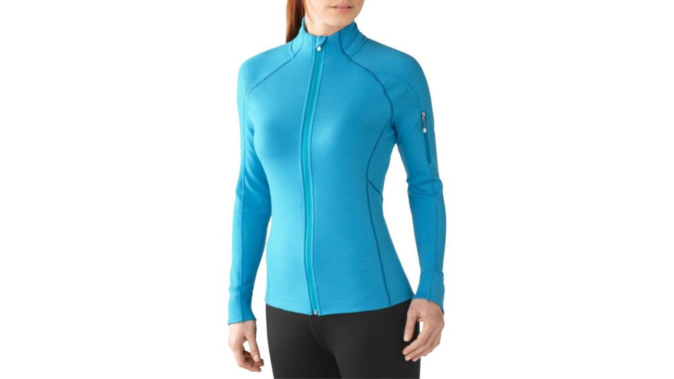 Smartwool MerinoMax Full Zip Top - Women's-Horizon Blue-X-Small