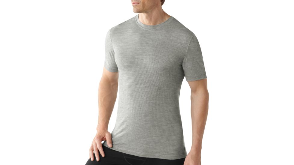 Smartwool Microweight T-Shirt - Men's-Large-Silver Grey Pattern