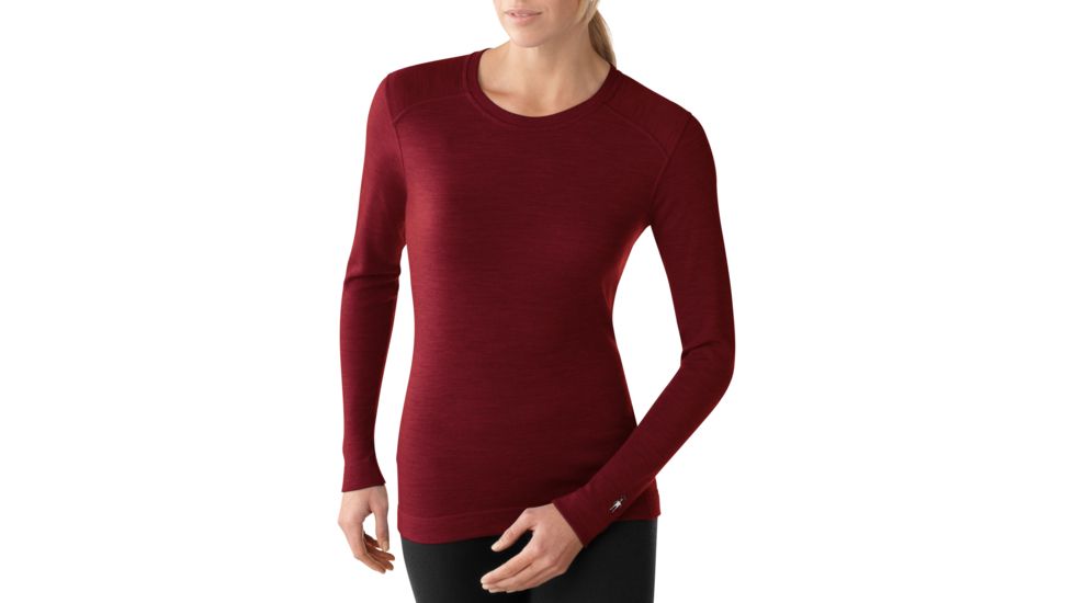 Smartwool Midweight Long Sleeve Crew - Women's-Medium-Wine Heather