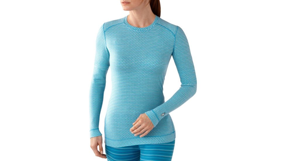 Smartwool Midweight Pattern Crew - Women's-Horizon Blue-Large