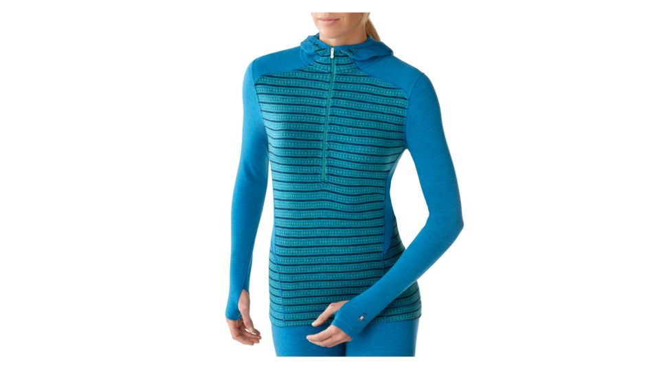 Smartwool Midweight Pattern Hoody - Women's-Arctic Blue-X-Small