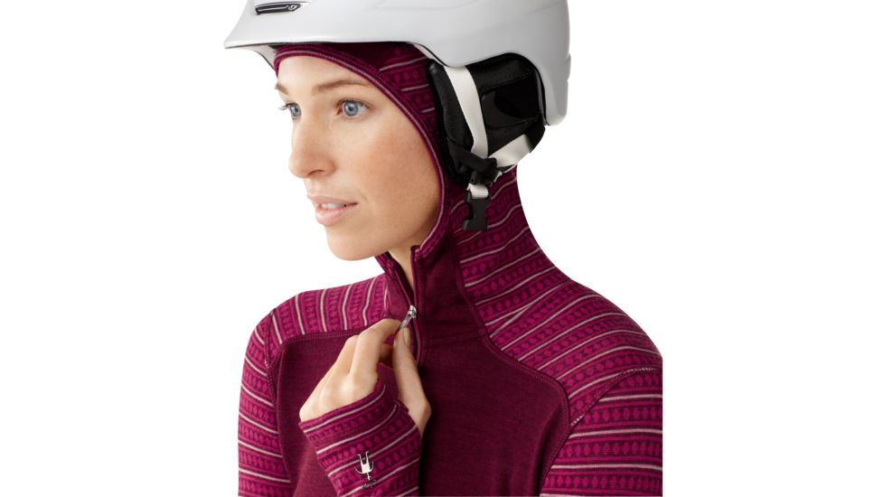 Smartwool Midweight Pattern Hoody - Women's-Wine Heather-X-Small