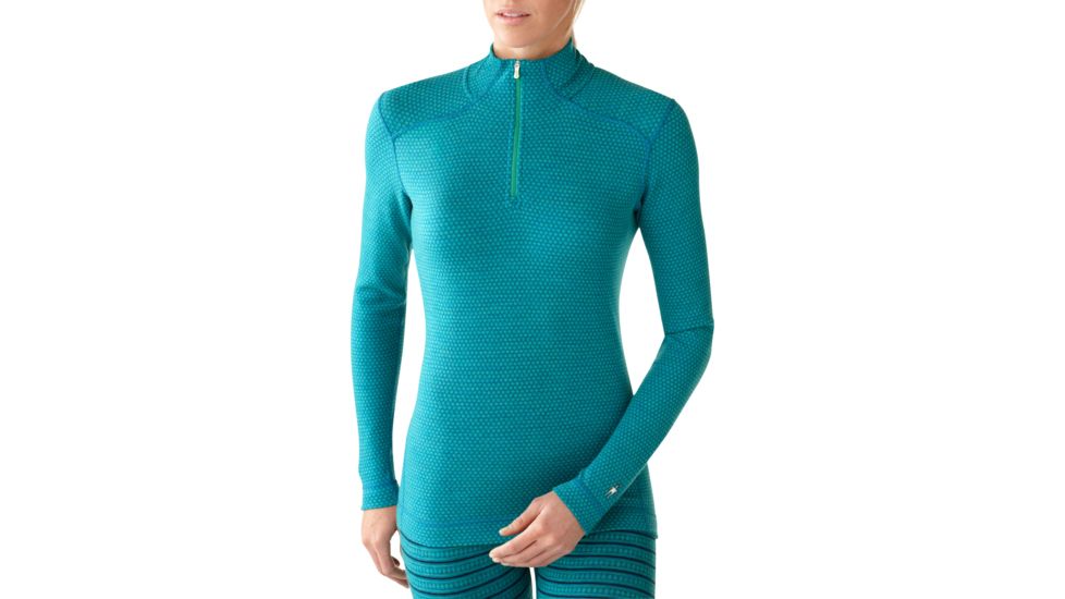 Smartwool Midweight Pattern Zip T - Women's-Arctic Blue-X-Small