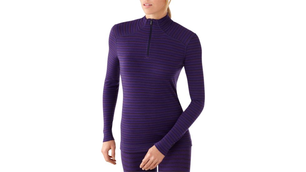 Smartwool Midweight Pattern Zip T - Women's-Imperial Purple-X-Large