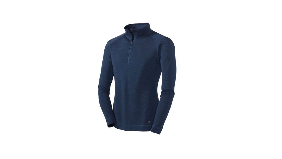 Smartwool Midweight Zip T Long Sleeve - Men's-Medium-Navy Heather