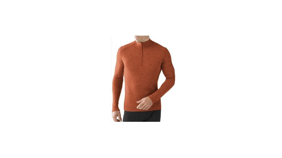 Smartwool Midweight Zip T Long Sleeve - Men's-Large-Sienna Heather