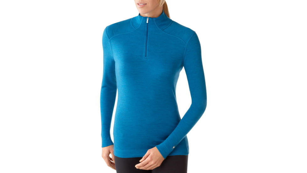 Smartwool Midweight Zip T Long Sleeve - Women's-Large-Arctic Blue