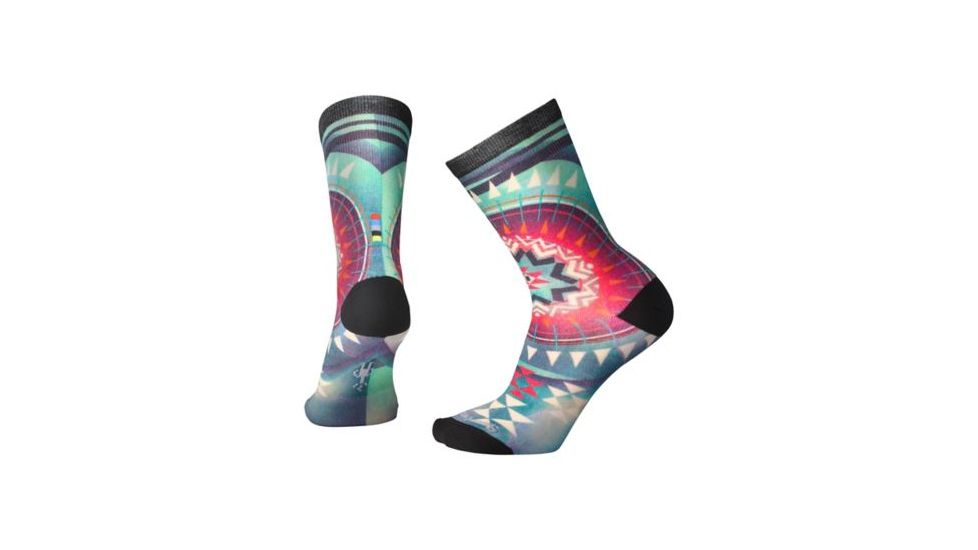 Smartwool Morningside Print Crew Sock - Women's, Glacial Blue, Medium SW003827781-M