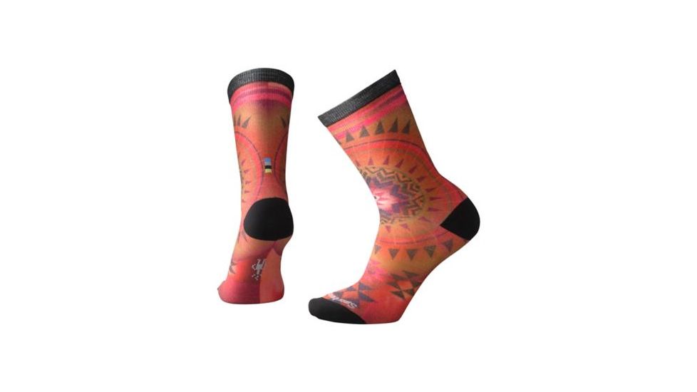 Smartwool Morningside Print Crew Sock - Women's, Tandoori Orange, Medium SW003827823-M