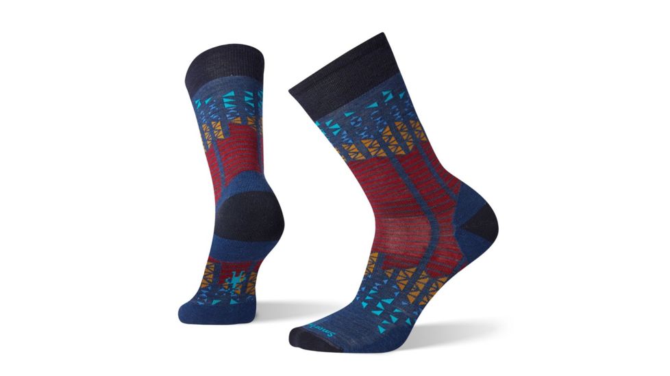 Smartwool Mountain Borough Crew Socks - Mens, Alpine Blue, Large, SW003957B25-L