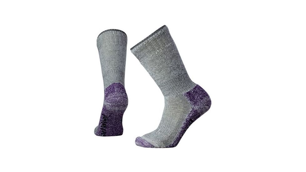 Smartwool Mountaineering Extra Heavy Crew Sock - Women's, Medium Gray/Mountain Purple, Large SW001054394-L