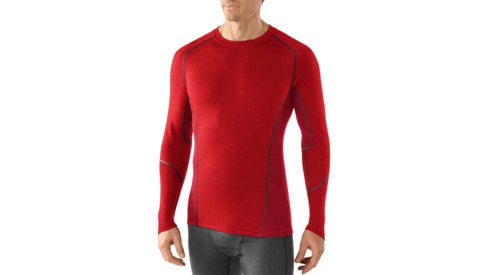 Smartwool NTS Light 195 Crew - Men's-Bright Red-X-Large