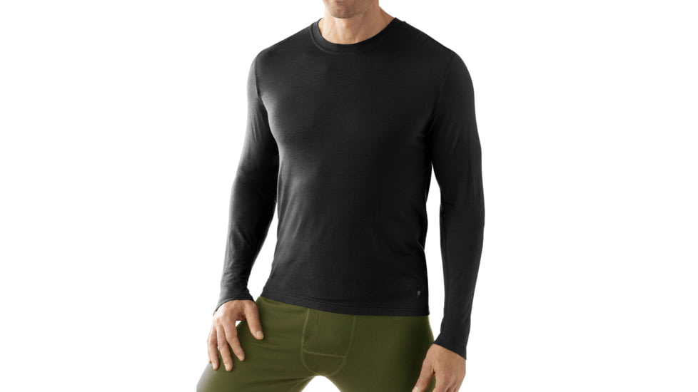 Smartwool NTS Micro 150 Crew - Men's-Black-Small