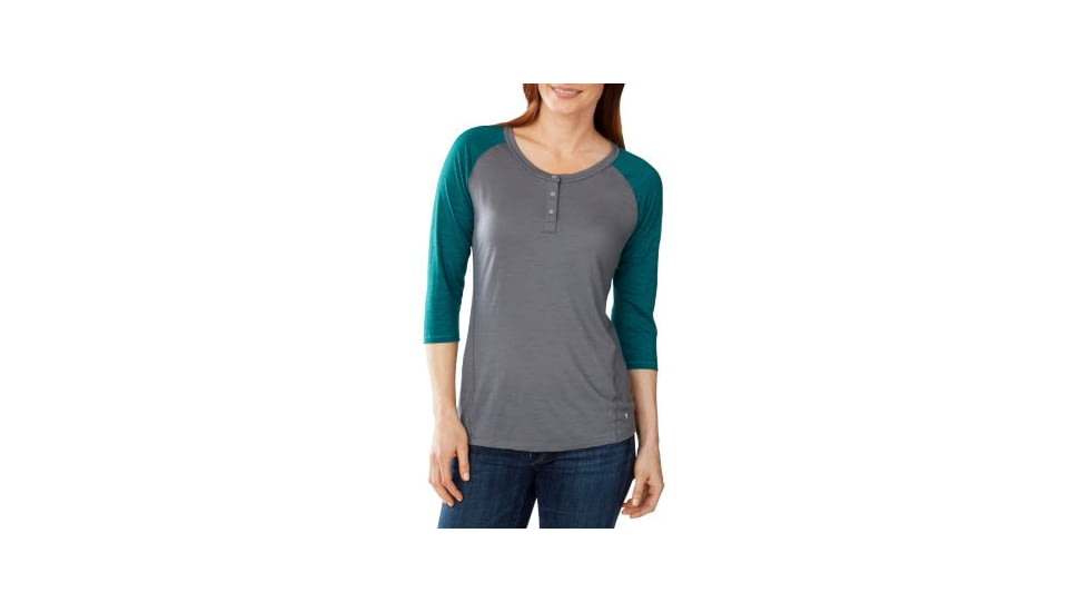 Smartwool NTS Micro 150 Henley Tee - Womens, Capri, Extra Small, SW015055709XS