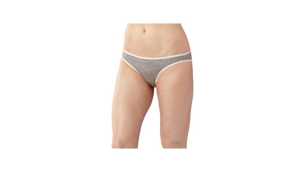 Smartwool NTS Micro 150 Pattern Bikini - Womens, Silver Gray Heather, Extra Large, SW0SN421040XL