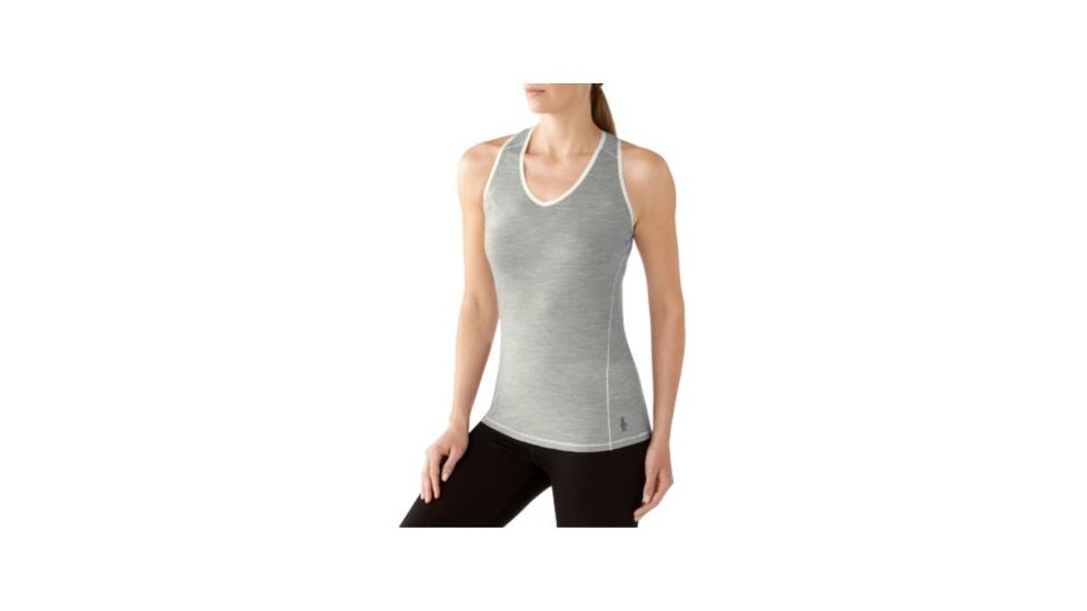 Smartwool NTS Micro 150 Pattern Tank - Womens, Silver Gray Heather, Small, SW0SN406040S