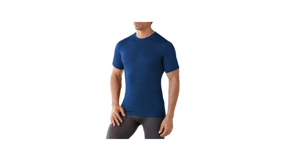 Smartwool NTS Micro 150 Pattern Tee - Mens, Bright Blue, Small, SW0NP707378S
