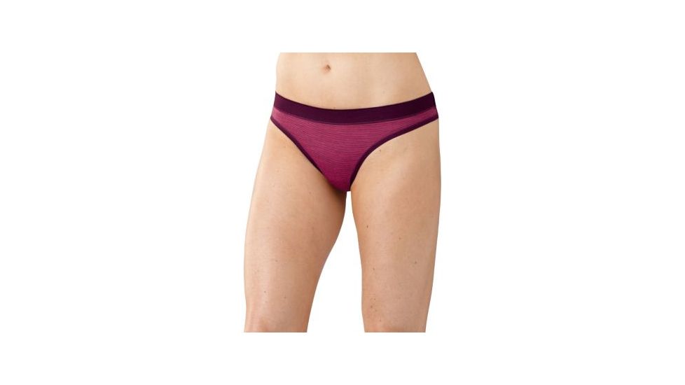 Smartwool NTS Micro 150 Pattern Thong - Womens, Bright Pink, Extra Small, SW0SN424684XS
