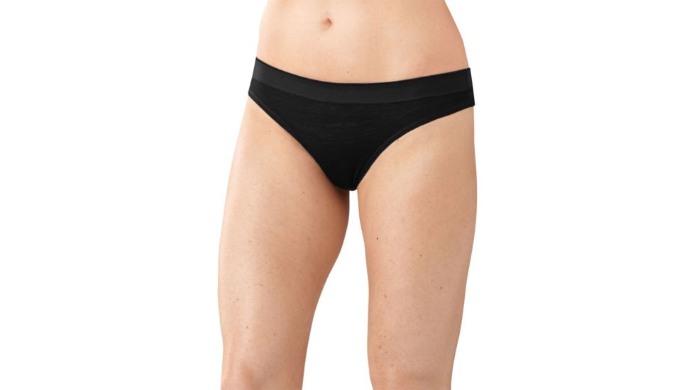 Smartwool NTS Micro 150 Thong - Womens-Black-Medium