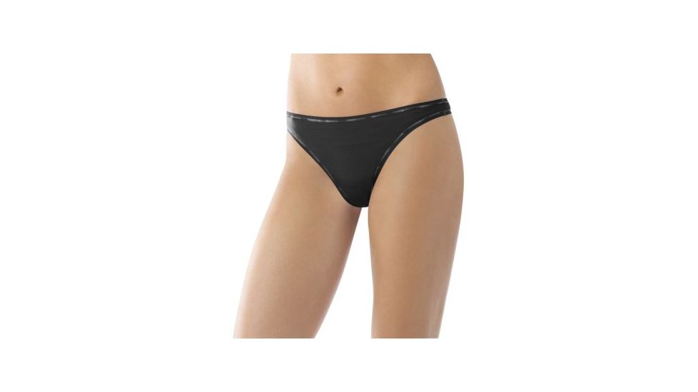 Smartwool NTS Micro 150 Thong - Womens, Black, Extra Small, SW0SN463001XS