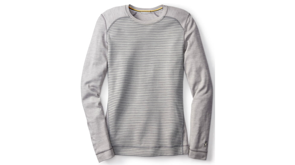 Smartwool NTS Mid 250 Crew - Women's-Light Gray Heather/Natural-X-Small