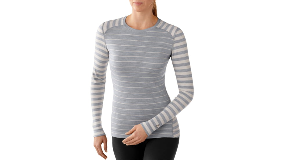 Smartwool NTS Mid 250 Crew - Women's-Pattern Silver/Natural-Medium