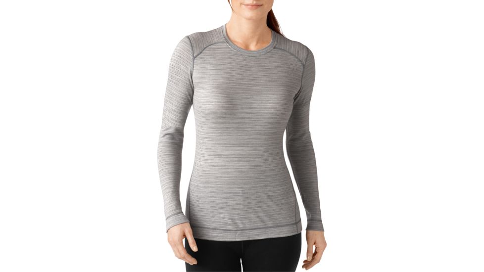 Smartwool NTS Mid 250 Crew - Womens-Pattern Natural/Light Gray Heather-Large