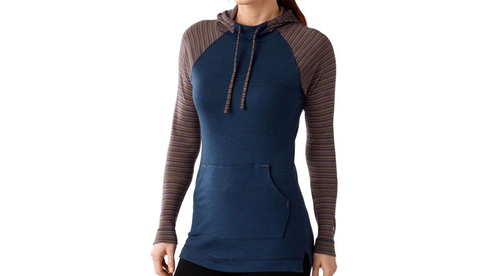 Smartwool NTS Mid 250 Drape Neck Hoody - Women's -Indigo Heather-X-Small
