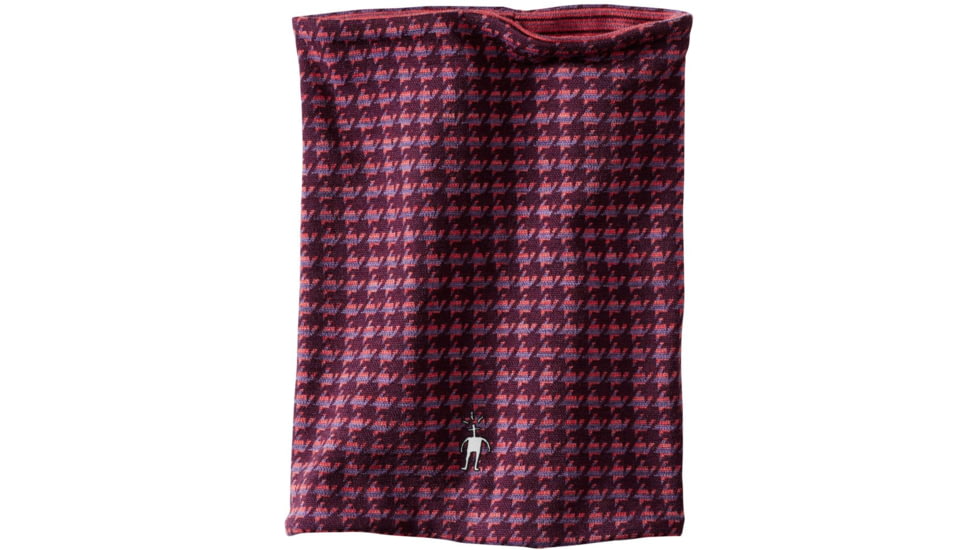 Smartwool NTS Mid 250 Reversible Neck Gaiter - Mens -Pattern Aubergine Heather/Hibiscus Heather
