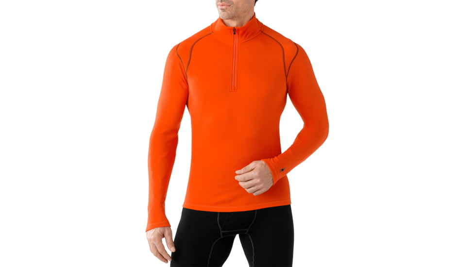 Smartwool NTS Mid 250 Zip T - Mens-Small-Bright Orange