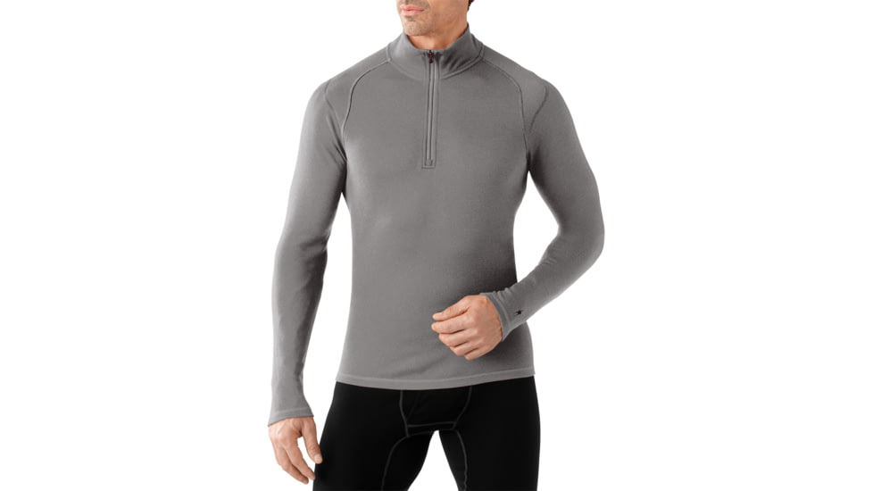 Smartwool NTS Mid 250 Zip T - Mens-Medium-Light Gray Heather