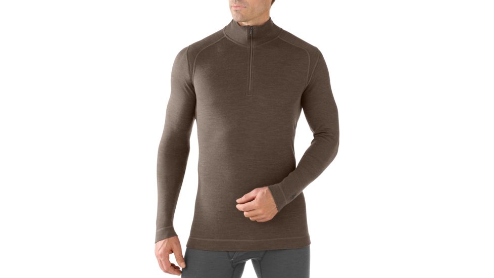 Smartwool NTS Mid 250 Zip T - Mens-Small-Taupe Heather