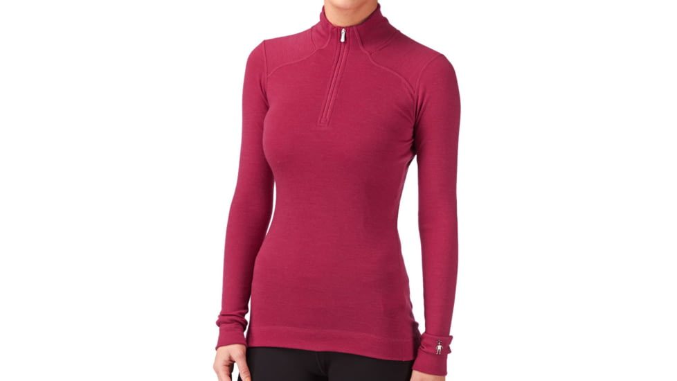 Smartwool NTS Mid 250 Zip T - Women's-Medium-Persian Red Heather