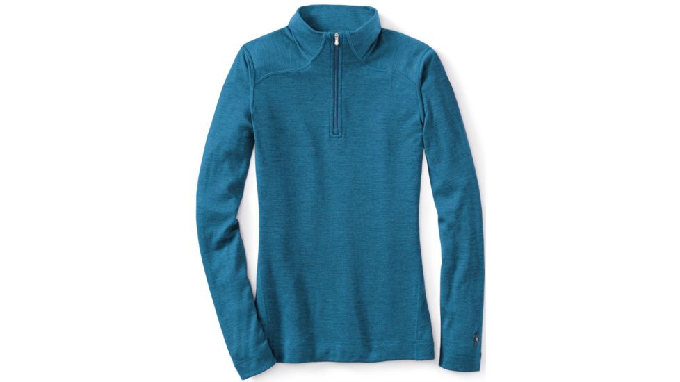 Smartwool NTS Mid 250 Zip T - Women's-Large-Glacial Blue Heather