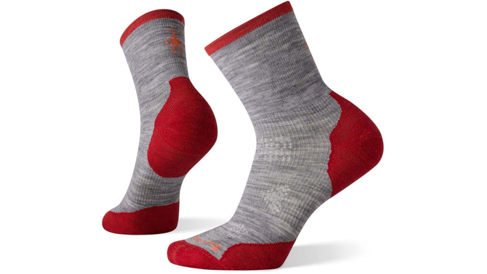 Smartwool Performance Run Cold Weather Mid Crew Socks - Womens, Light Gray, Small, SW001371039S
