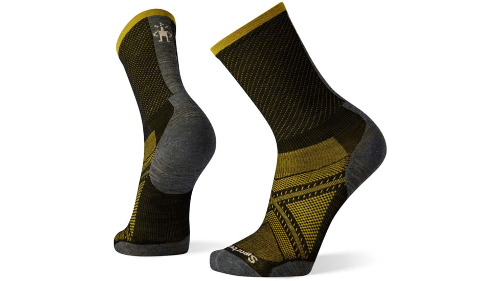 Smartwool Performance Run Zero Cushion Pattern Crew Socks - Mens, Black, Medium, SW001496001M