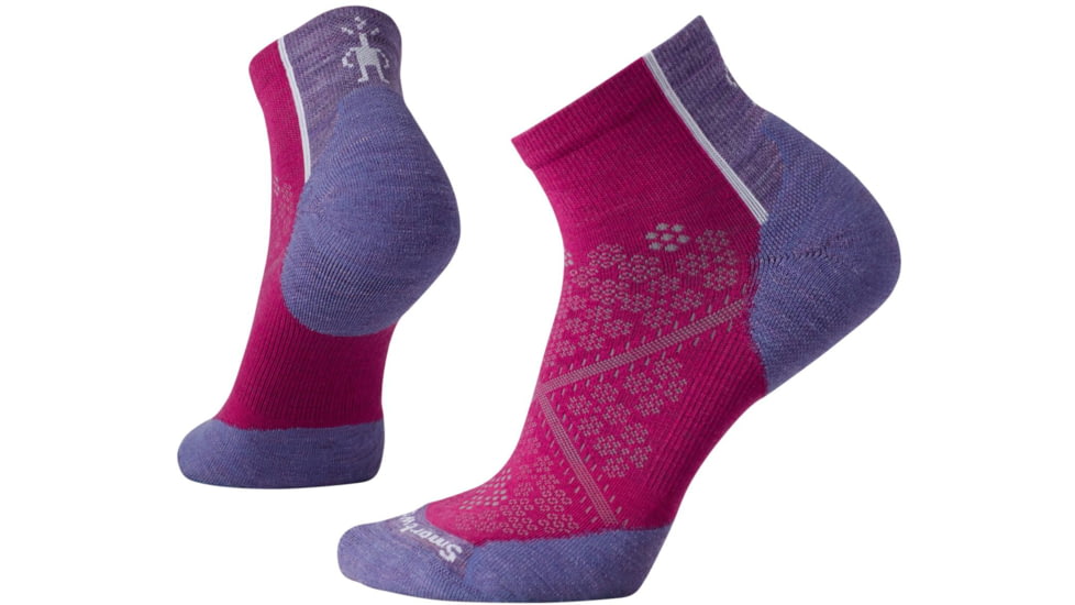 Smartwool PhD Cycle Light Elite Low Cut Sock - Womens, Berry, Medium, SW001113044-M