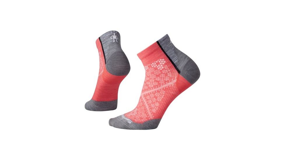 Smartwool PhD Cycle Ultra Light Low Cut Sock - Women's, Bright Coral, Small SW001112494-S
