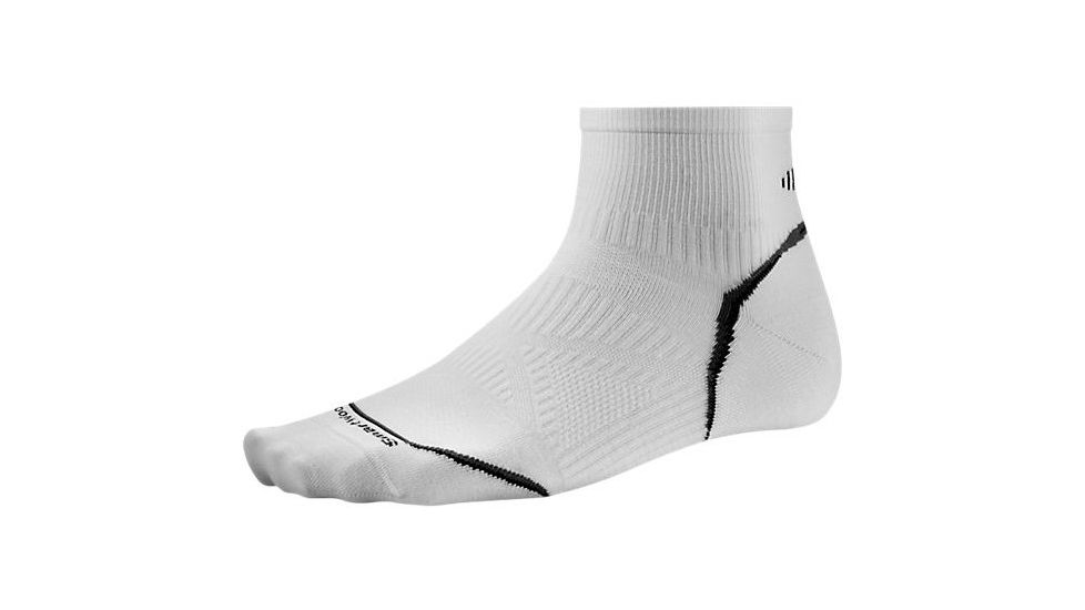 Smartwool PhD Cycle Ultra Light Mini Sock - Men's -White-Large