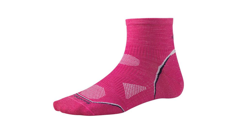 Smartwool PhD Cycle Ultra Light Mini Sock - Women's-Bright Pink-Small