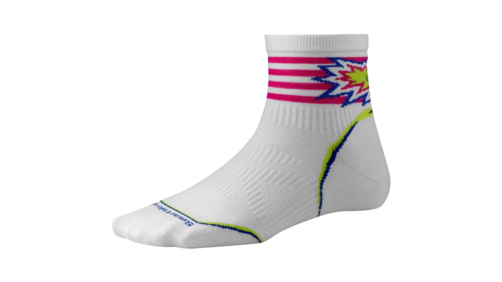 Smartwool PhD Cycle Ultra Light Mini Sock - Women's-White-Small